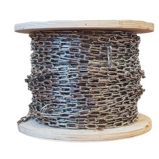 Цепь нержавеющая длиннозвенная горячеоцинкованная AISI 304 2х22х8х22 мм DIN 5685-C